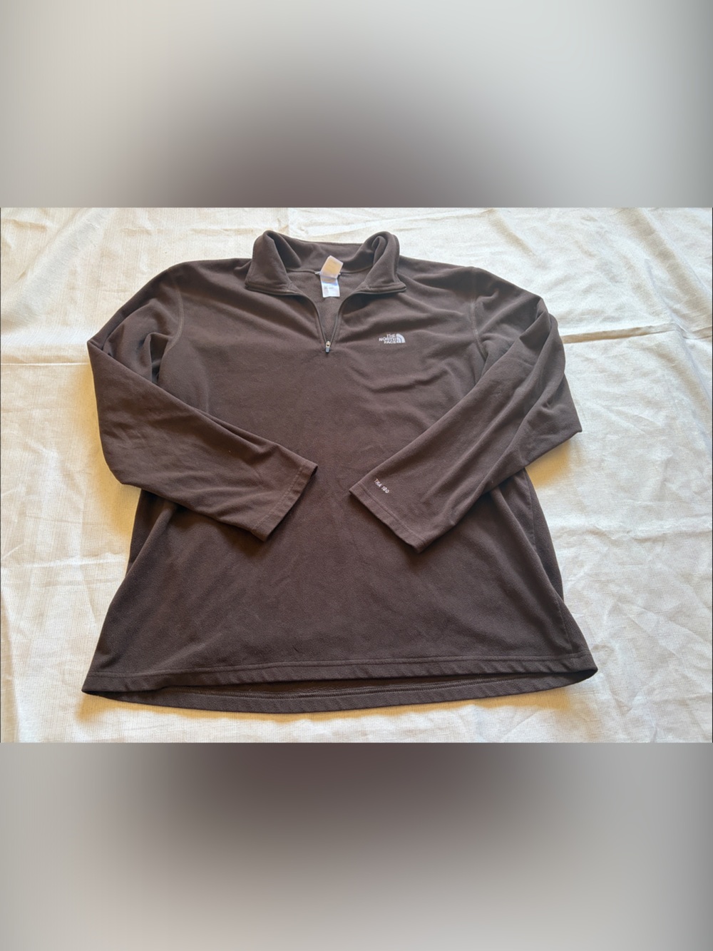 The North Face Men’s Brown quarter-Zip Fleece Pullover TKA 100